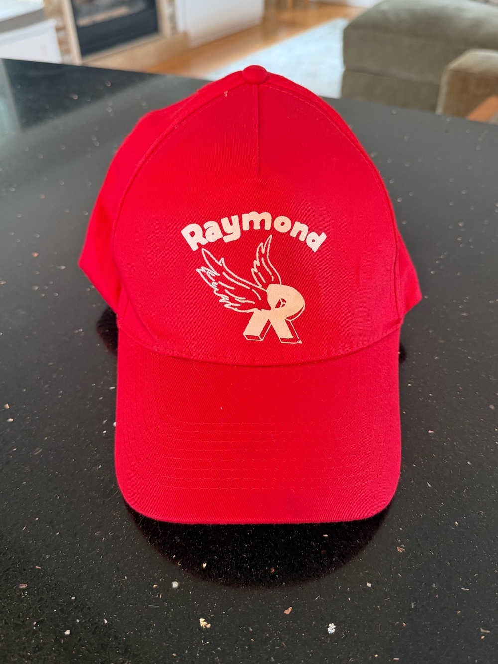 Raymond Red Baseball Cap with Winged R Logo